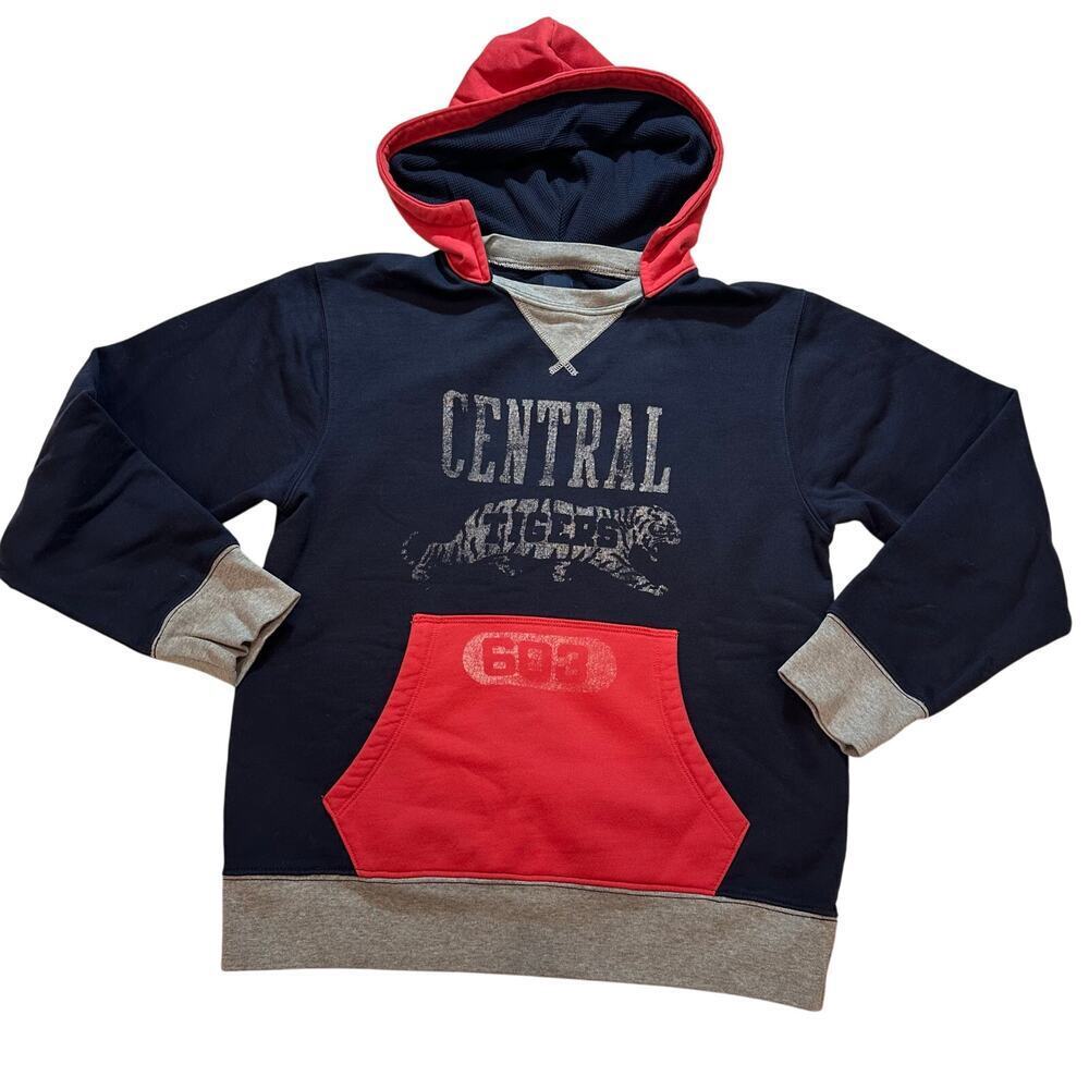 Gap Boy's Navy Hooded Sweatshirt sz XL Colorblock Hoodie Tigers Hoodie